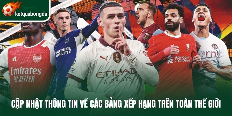 Cập nhật thông tin về các bảng xếp hạng trên toàn thế giới