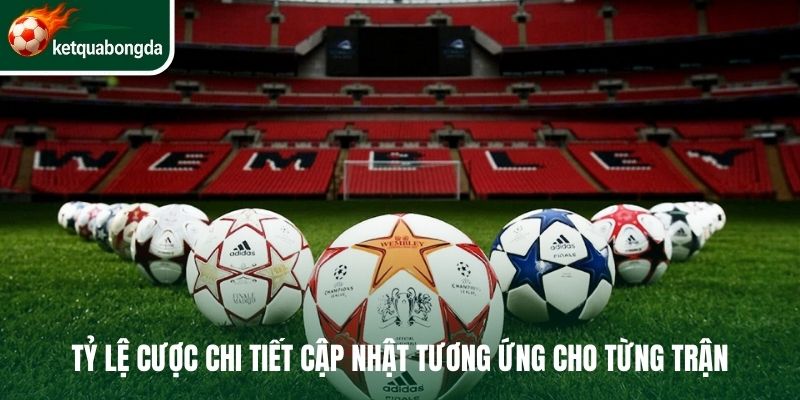 Tỷ lệ cược chi tiết cập nhật tương ứng cho từng trận